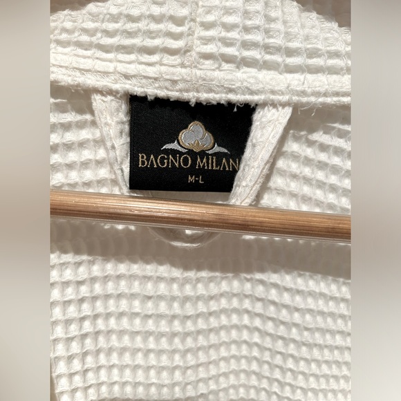 NWOT~Bagno Milano Unisex Waffle Turkish Cotton Hotel Spa Kimono Bath Robe - Picture 2 of 11